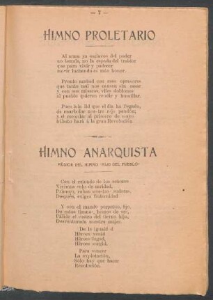 Himno anarquista : Múisica del himno "Hijo Del Pueblo"
