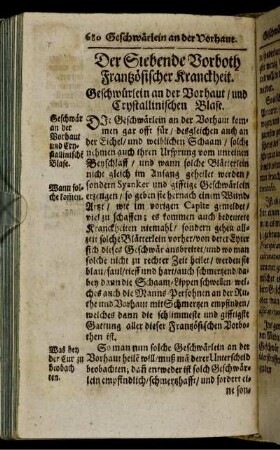 Der siebende Vorboth Frantzösischer Kranckheit.