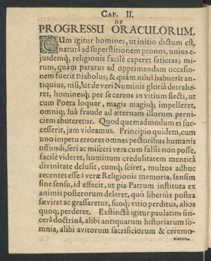 Cap. II. De Progressu Oraculorum.