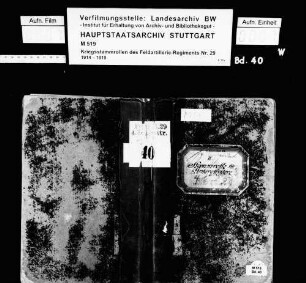 Kriegsstammrolle der 4. Ersatzbatterie (Unteroffiziere)