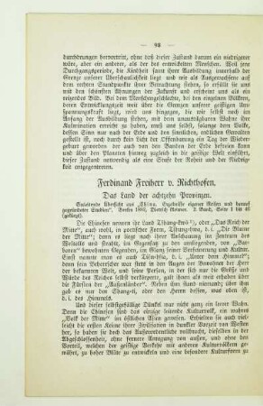 Ferdinand Freiherr v. Richthofen. Das Land der achtzehn Provinzen