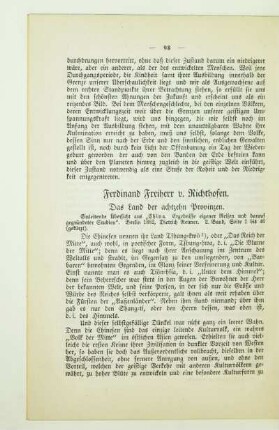 Ferdinand Freiherr v. Richthofen. Das Land der achtzehn Provinzen