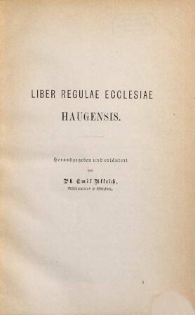 Liber regulae ecclesiae Haugensis