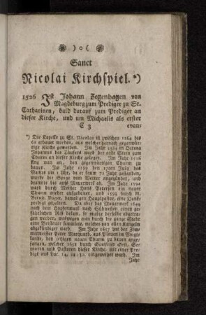 Sanct Nicolai Kirchspiel.