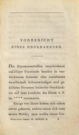 C.M. Wielands Sämmtliche Werke, Acht Und Dreyssigster Band. Das Hexameron von Rosenhain