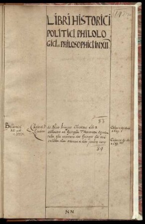 Libri historici, politici, philologici et philosophici in XII.