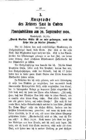 Ansprache des Rektors Gast in Guben