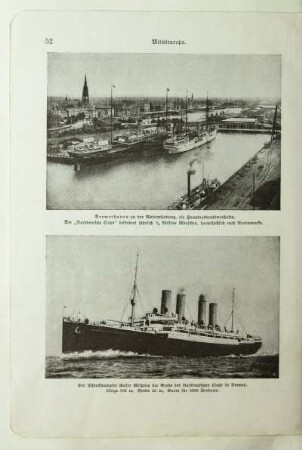 Bremerhaven an der Wesermündung, ein Hauptauswandererhafen