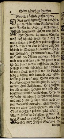 Gebet / täglich zu sprechen.