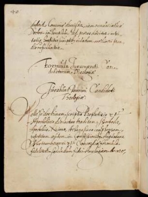 Formula Juramenti Candidatorum Theologiae.
