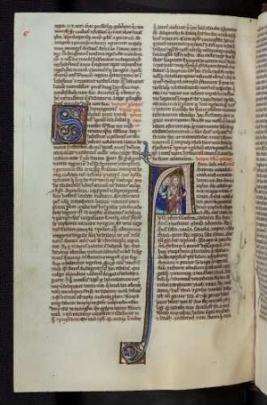 Historisierte Initiale (I. Chronik "Paralipomenon"): A(dam seth enos): Adam und seine Söhne