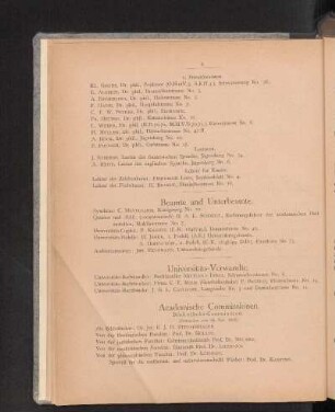 Academische Commissionen.