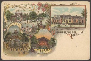Ansichtskarte Restaurant Unions-Brauerei, Hasenheide [1/3]