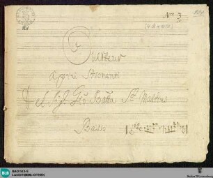 Symphonies - Mus. Hs. 801 : vl (2), vla, tr (2), bc; A; JenS 62a