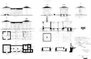Altdorf: Nebengebäude WC und Waschküche Grundriß, Fundament, Sparrenlage, SN, AN