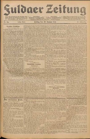 Ausgabe vom Freitag, den 30. Januar 1914.