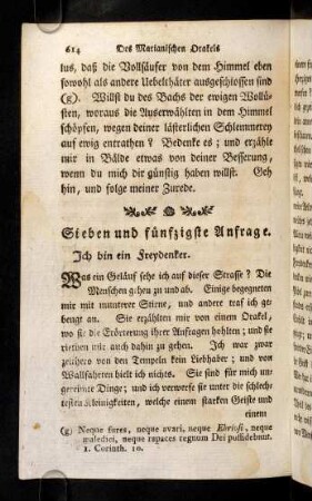 614-618, Ich bin ein Freydenker