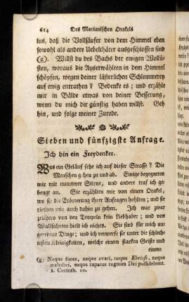 614-618, Ich bin ein Freydenker