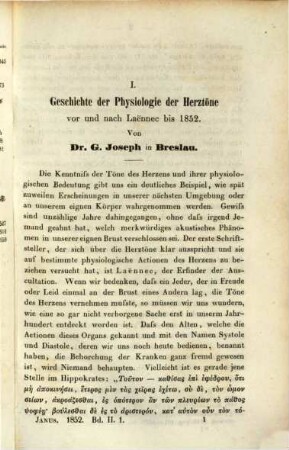 Janus : Central-Magazin für Geschichte u. Litterärgeschichte d. Medicin, ärztliche Biographik, Epidemiographik, medicinische Geographie und Statistik. 2, 2. 1853
