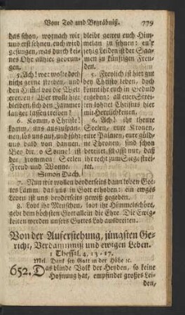 Von der Auferstehung, jüngsten Gericht, Verdammiß und ewigen Leben