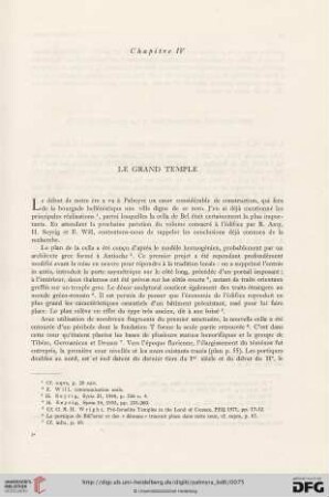 Chapitre IV: Le grand temple
