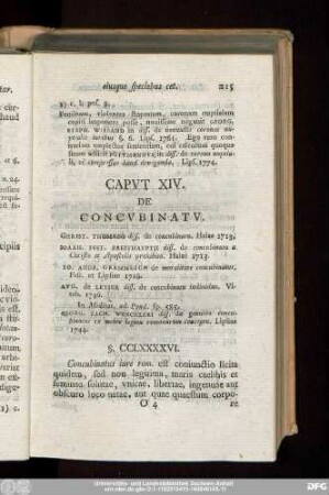 Caput XIV. De Concubinatu.