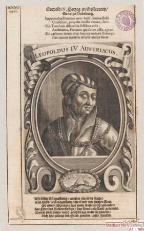 Leopold IV., Herzog in Österreich, Graf zu Habsburg