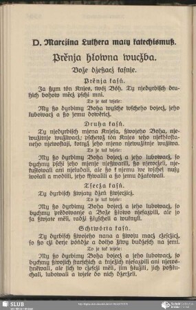 D. Marcźina Luthera mały katechismuß