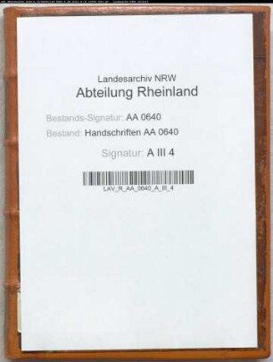Kleve: Registrum comitis Johannis = Nr. B
