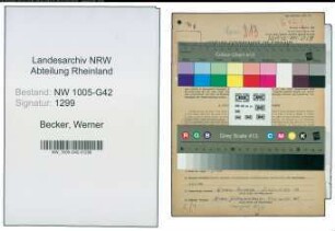 Entnazifizierung Werner Becker , geb. 16.03.1913 (Graveur)