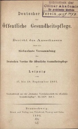 17: Leipzig vom 17. bis 19. September 1891