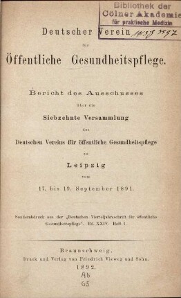 17: Leipzig vom 17. bis 19. September 1891