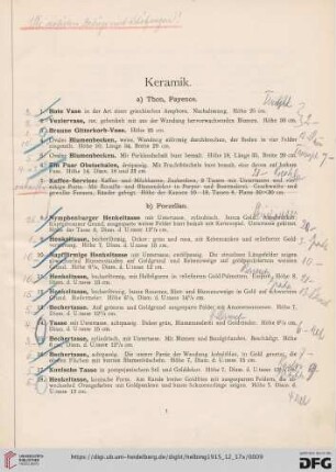 Keramik (Nr. 1-76)