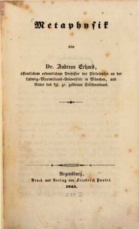 Metaphysik