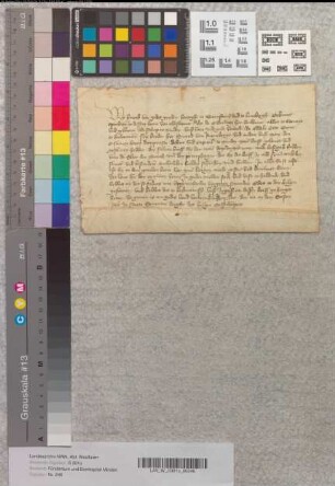 Bürgschaftsbrief Heinrichs von Braunschweig-Lüneburg für das Mindener Domkapitel um das Schloss den Berch (Schloss Hausberge) und den Petershagen (Schloss Petershagen).