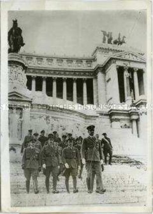 Delegation des Stahlhelm in Rom bei italienischen Faschisten