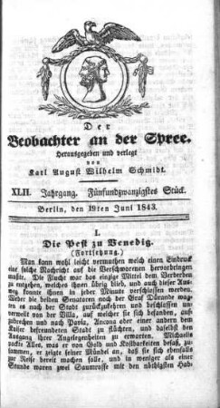 25. Stueck, 19. Juni 1843