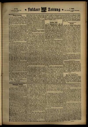 Zweite Ausgabe vom Samstag, den 02. März 1912.