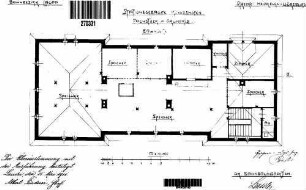 Königshofen (Baden): Empfangsgebäude Grundriß Dachgeschoß