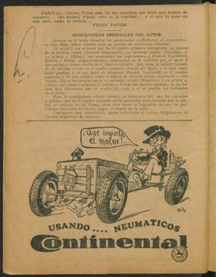 Indicaciones especiales del autor