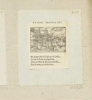 Schaubrottisch, aus: Claude Paradin, "Quadrins historiques de la Bible", Lyon 1558