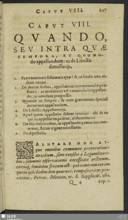 Caput VIII. Quando, Seu Intra Quae Tempora, Et Quomodo appellandum: ac de Libellis dimissorijs
