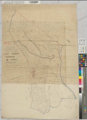 Mairie Stockheim, Commune de Bilstein, Section P, 1: 2500 Gemeinde Untermaubach (alte Urkarte)