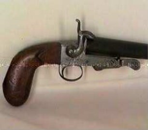 Pistole für die Jagd, System Lefaucheux