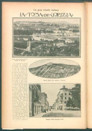 La toma de Gorizia : Un gran triunfo italiano