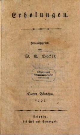 Erholungen. 1797, H. 4