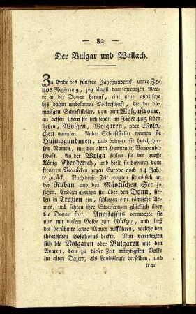 Der Bulgar und Wallach.