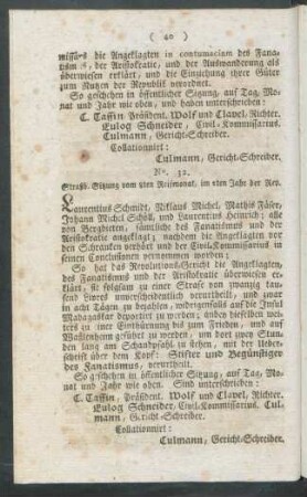 No. 32. Straßb. Sitzung vom 8ten Reifmonat, im 2ten Jahr der Rep.