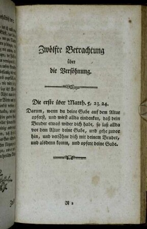 Zwölfte Betrachtung über die Versöhnung.