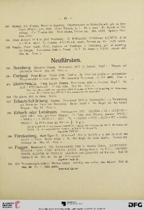 Neufürsten (Nr. 693-765)